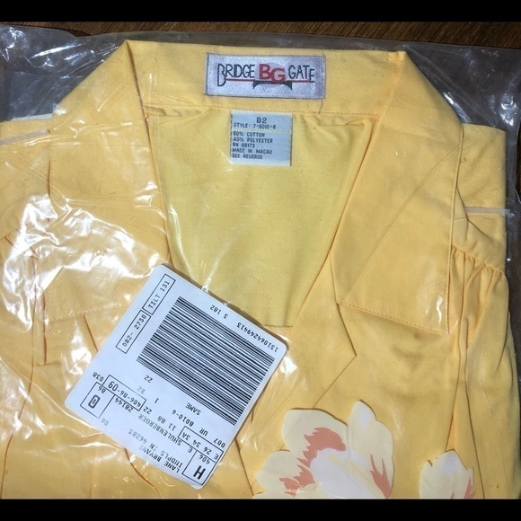 Bridge Gate VTG Lane Bryant 90s Button Down B2 Sleeveless Bridge Gate NEW Shirt - Picture 2 of 7